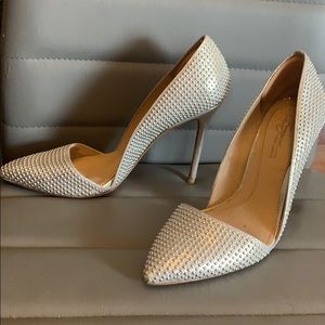 Silver stud heels by Vince Camuto